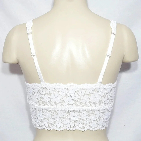 LARGE Jezebel 17139 Maeve High Apex Wirefree Bralette w/Fixed Cup‎ Winter White - Picture 3 of 4